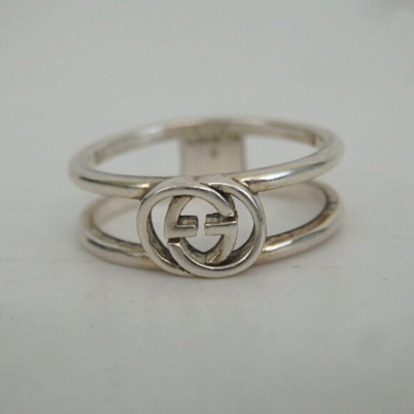 Authentic GUCCI Interlocking G ring 925 [Used] - Picture 2 of 8
